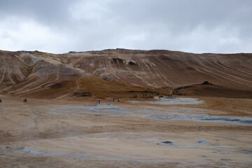Hverir Geothermal Area. Namafjall in Northern Iceland
