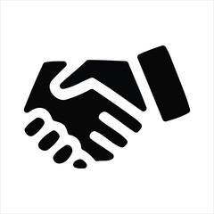 Obraz premium Stylized business handshake vector with partnership symbolism