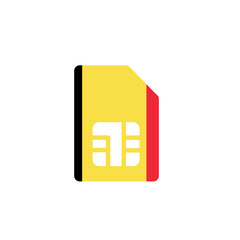 Belgium Flag Sim Card In Icon