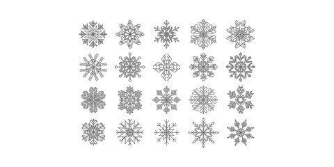 Abstract floral background with a seamless blue snowflake pattern for winter holiday decoration