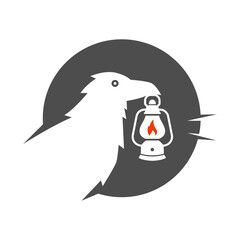 Vintage lantern icon design