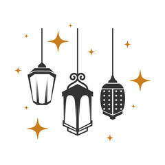 Vintage lantern icon design