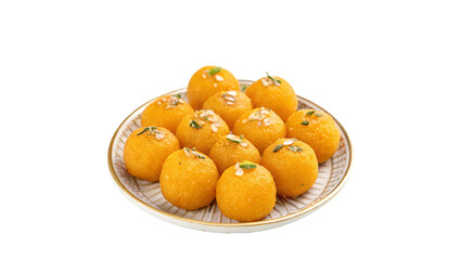 plate sweets laddu isolated on transparent background