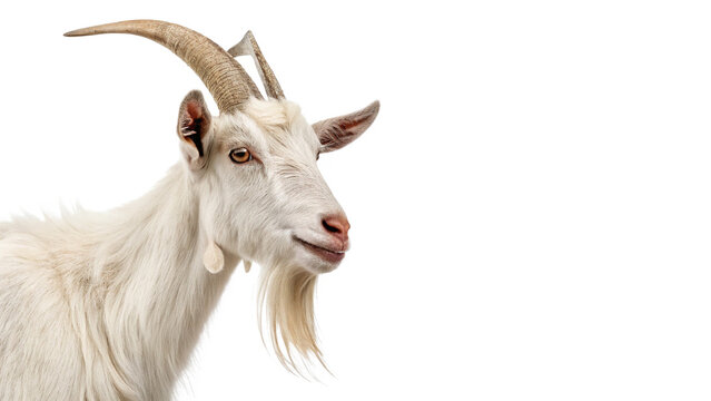 saanen goat isolated on transparent background