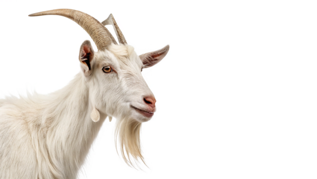 saanen goat isolated on transparent background