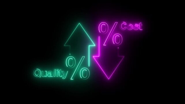 Quality control and company cost reductio. Successful organization strategy and management.  Cost and quality control concept 4k video