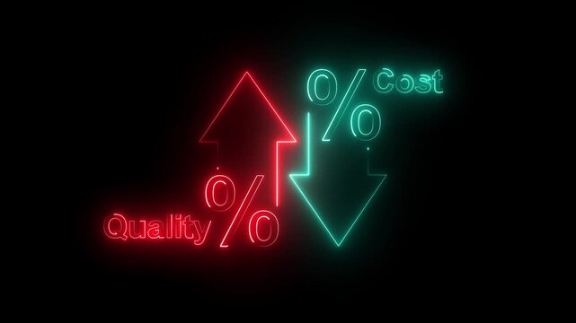 Quality control and company cost reductio. Successful organization strategy and management.  Cost and quality control concept 4k video