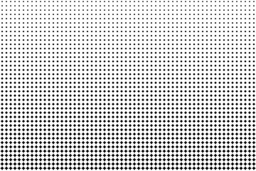 Halftone vector texture of gradient geometric black diamonds. Seamless fading pattern. Abstract technological soft transition for background and backdrop. Gradient transition lattice
