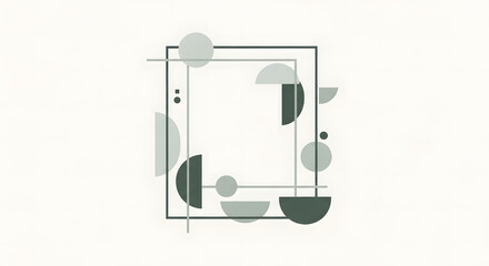 Fototapeta premium Minimalist Abstract Composition with Geometric Shapes and Clean Lines