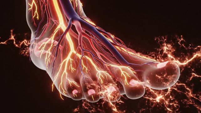 Conceptual Visualization of Neuropathic Pain in the Human Foot.