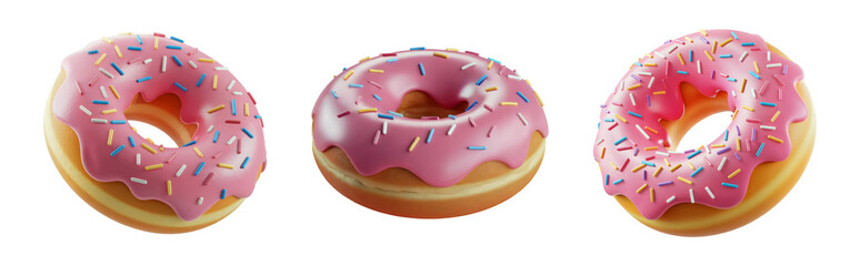 Indulge your sweet tooth with these delicious donuts treats snacks or tasty marketing campaigns isolated on png transparent background
