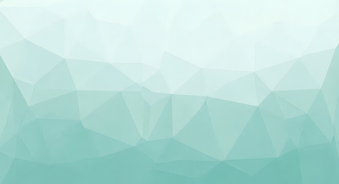 Geometric polygon gradient turquoise sea vector background abstract mosaic seafoam pattern triangular shape modern design crystal background