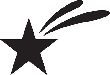 A shooting star on a white background