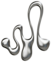 Futuristic chrome abstract sigil in 3D cybersigilism style with reflective metallic surfaces and sharp gothic liquid shapes.