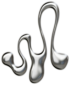Futuristic chrome abstract sigil in 3D cybersigilism style with reflective metallic surfaces and sharp gothic liquid shapes.