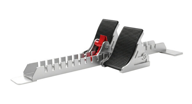 Athletic starting block isolated on transparent background