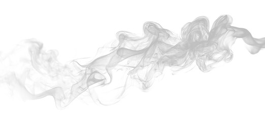 Soft gray mist vapor on white background PNG