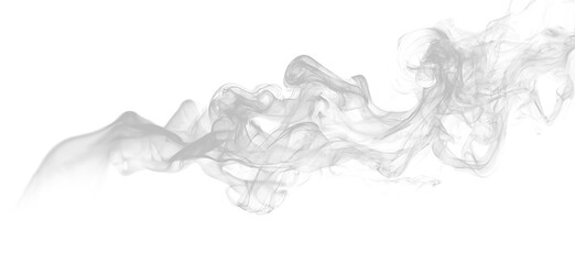Soft gray mist vapor on white background PNG