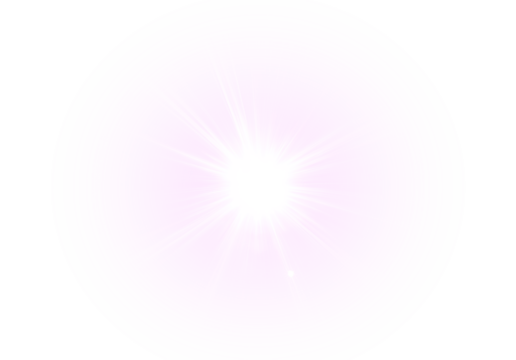Bright Pink Light Flare Sunburst Glow PNG Overlay with a Transparent Background to enhance Graphics vibrantly