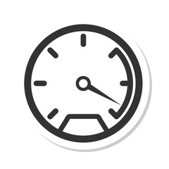 Speedometer sign sticker icon isolated on transparent background