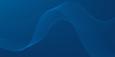 Abstract blue background with line wave. Design for technology, peresentation, banner and web design