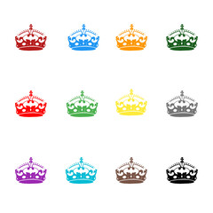 Crown icon in different colors