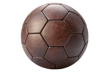 Realistic football front view isolated on transparent background perfect for sports design, athletic game art, and dynamic competition concepts