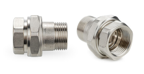 Threaded connection American. Plumbing Items . Detachable nickel-plated threaded connection