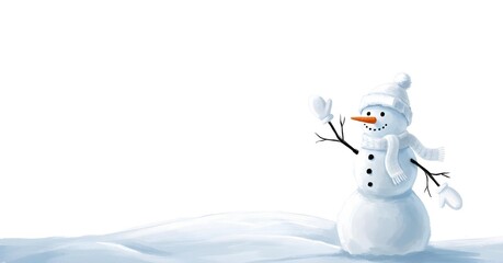 snowman on the snow