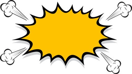 Comic Book Explosion Graphic with Steam