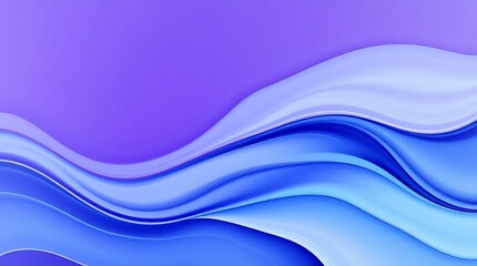 Fototapeta premium Abstract Fluid Waves in Purple and Blue Hues - Smooth, Flowing, and Dynamic Liquid Art