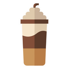Vector of Cappuccino bottle on white background