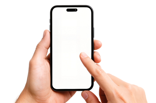 hand holding smart phone