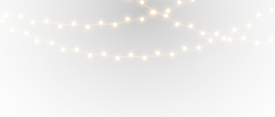 christmas garland fir pine branch lights evergreen border background