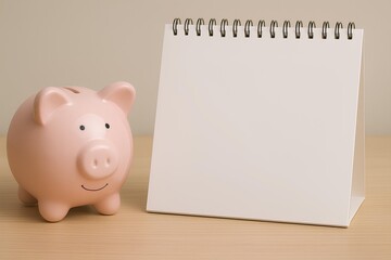 Piggy bank and calendar