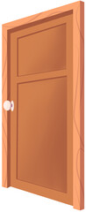 Wooden Classroom Door Illustration
