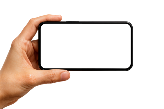 hand holding smart phone