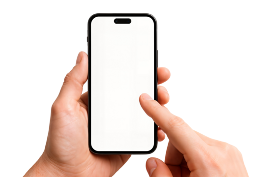 hand holding smart phone