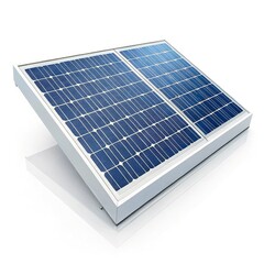 solar panels on white background