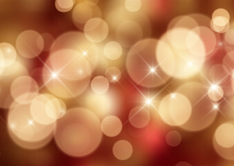Red and gold Christmas bokeh lights background design  © Kirsty Pargeter