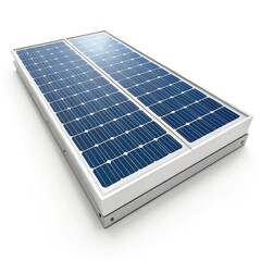 solar panels on white background