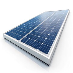 solar panels on white background