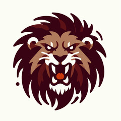 Obraz premium flat illustration of a lion