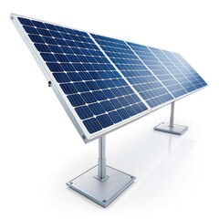 solar panels on white background