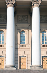Two columns at the Bolschoi Theatre in Moscow