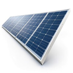 solar panels on white background