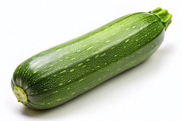 Fresh Green Zucchini Squash Vegetable Marrow Isolated on White Background