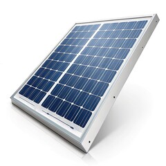 solar panels on white background