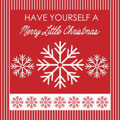 Christmas card with snowflakes