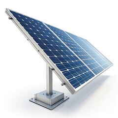 solar panels on white background